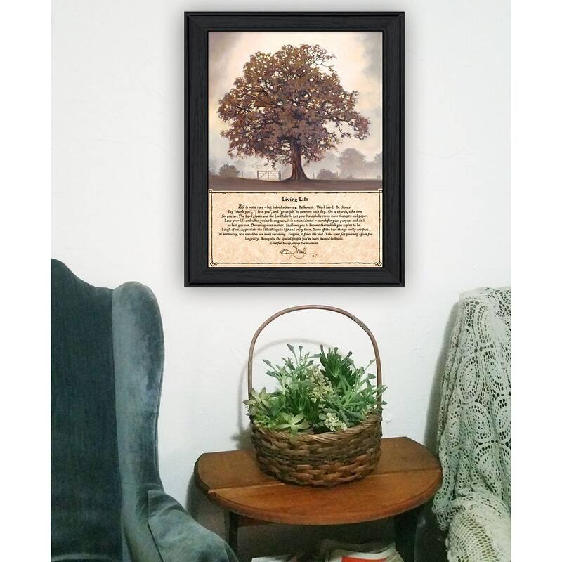 TrendyDecor4U MidCentury Modern "Living Life" Framed Print Wall Art by